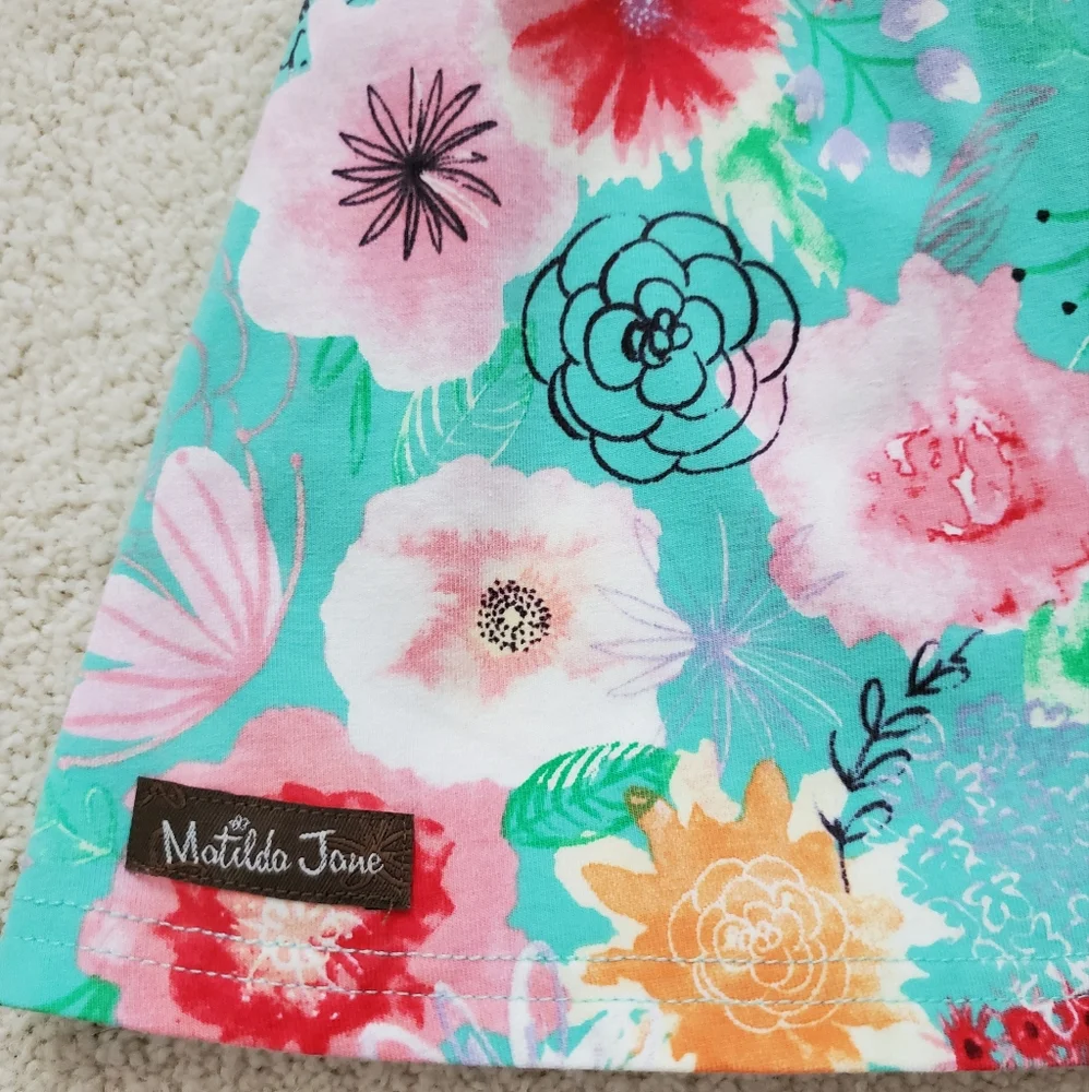 Matilda Jane Pick Up Sticks The Adventure Begins Floral Dress sz3-6m